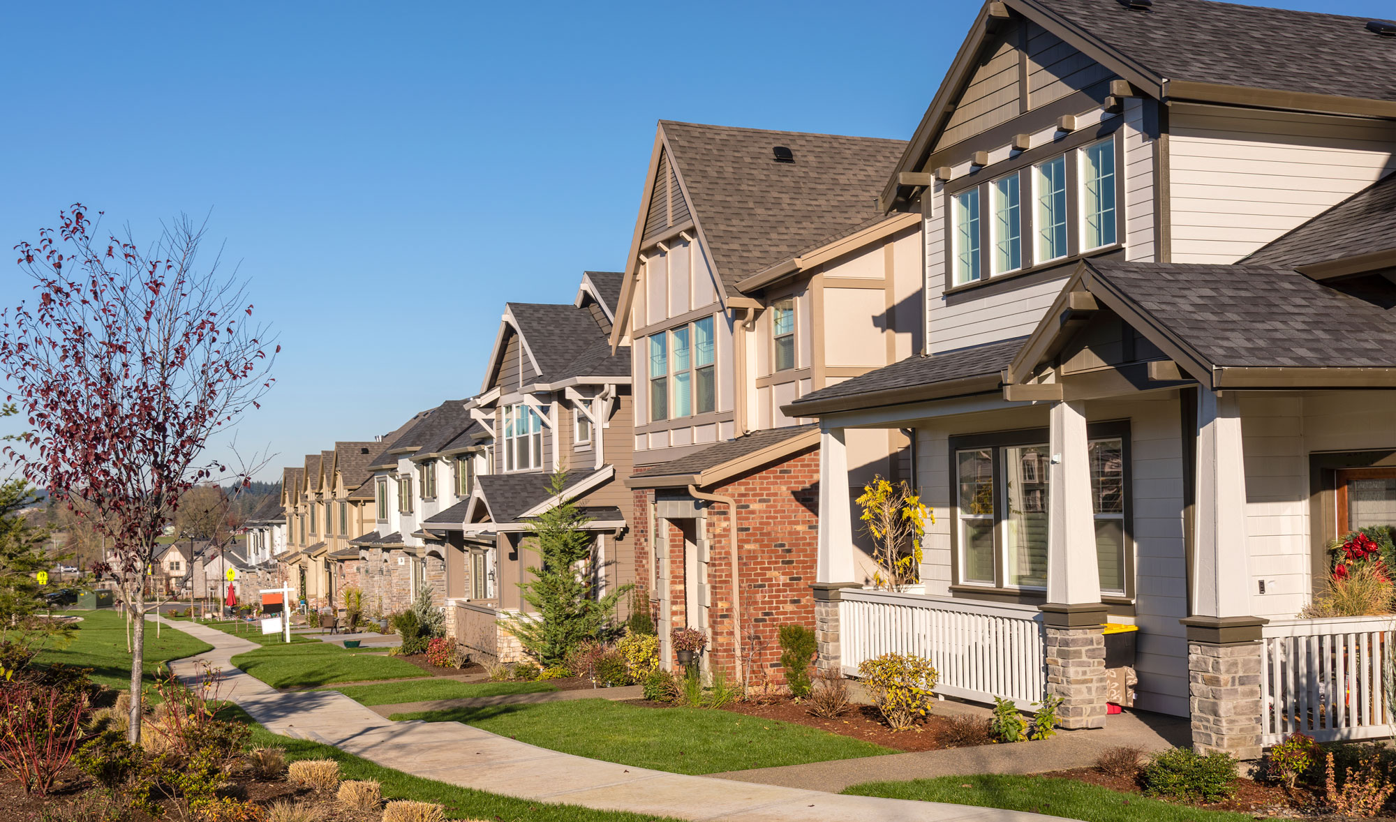 street of homes