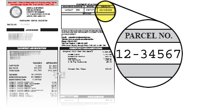 parcel number example
